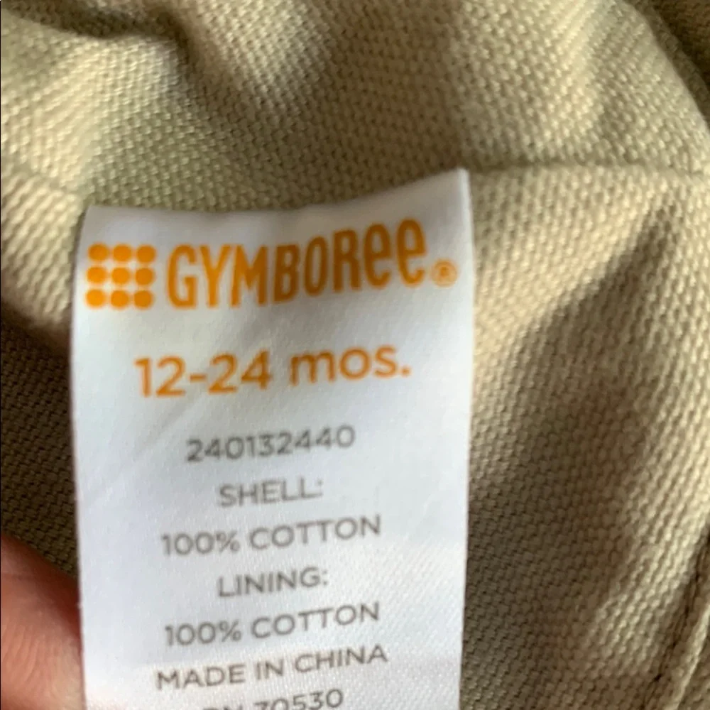 Gymboree Tan Bucket Hat with Pocket 12-24M NWOT